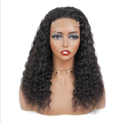 Human hair Deep Wave Lace front wig