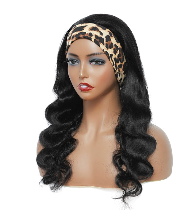 Body wavy Human Hair Head Band Wig