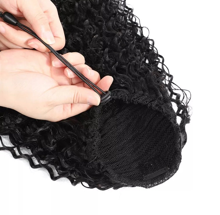 Human Hair Curly Pony Tail