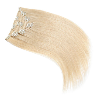 Bone Straight blonde clip hair