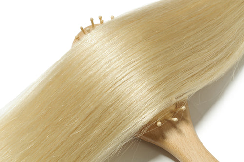 Bone Straight blonde clip hair