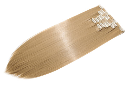 Straight blonde clip hair