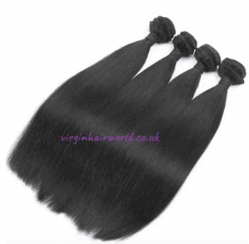 Four bundles of silky straight human hair