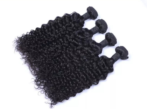 four bundles of water weave Brazilian hair extensions