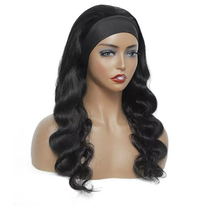 Body wavy Human Hair Head Band Wig