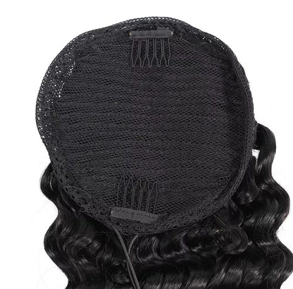 Human Hair Deep Wave Pony Tail