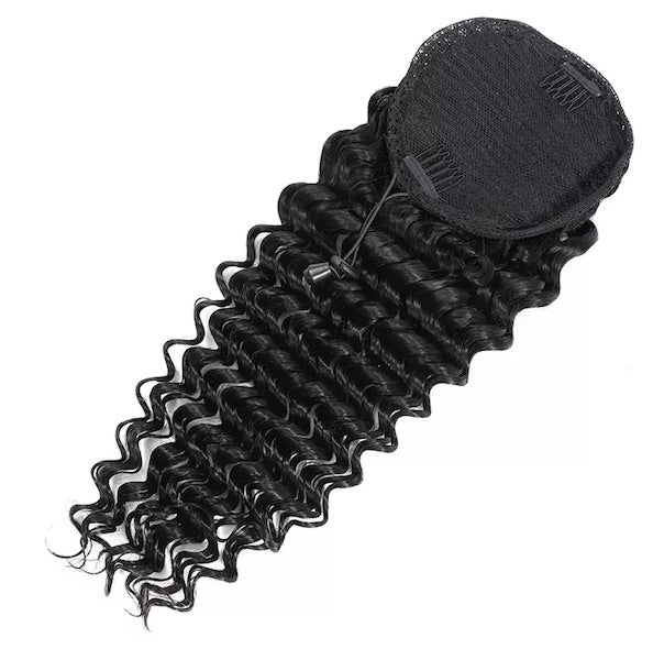 Human Hair Deep Wave Pony Tail