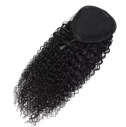 Human Hair Curly Pony Tail