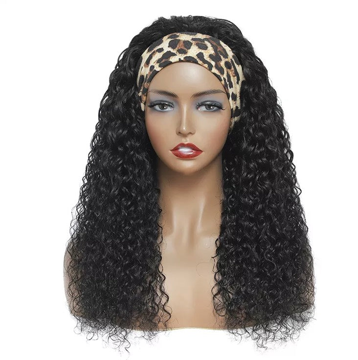 Human Hair Water Weave  Head Band Wig